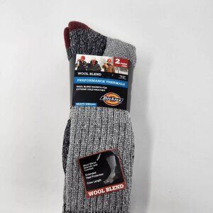 DICKIES Thermal Socks Crew Performance Heavy Weight 2 Pair Maximum Warmth Burgun